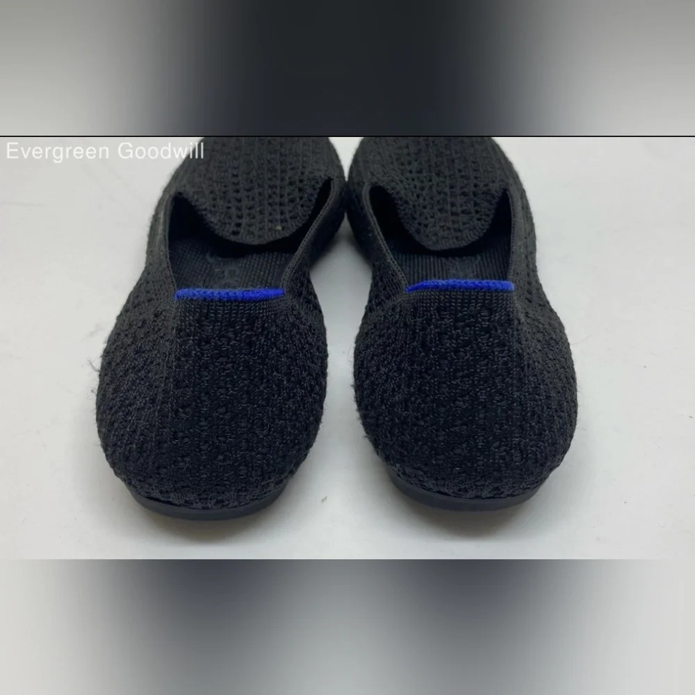 Rothy’s The Loafer Black Honeycomb Black Woven Flats Women Size W5.5_5